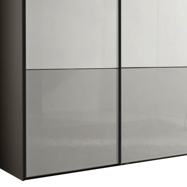 Skříň INCLUDO GLAS sklo bílé/šedé,š.cca 280cm