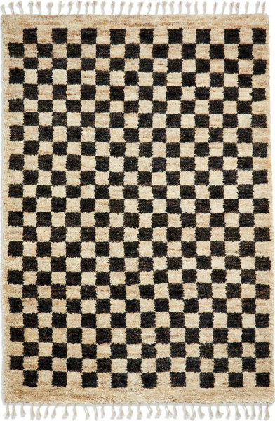 Černý/v přírodní barvě koberec 230x150 cm Hemp - Think Rugs