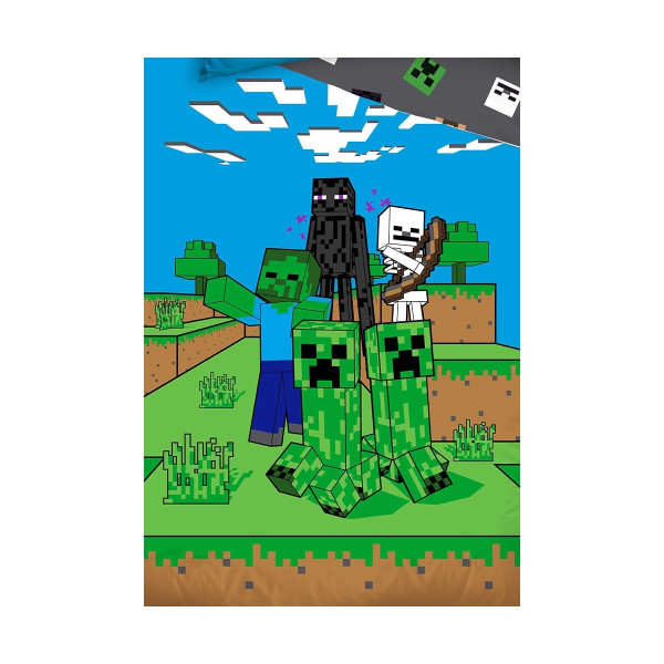 Carbotex Dětské povlečení Minecraft Mob Monsters, 140 x 200 cm, 70 x 90 cm