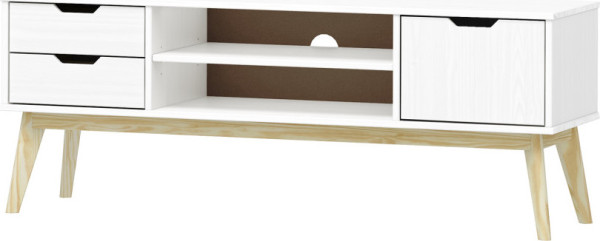Idea TV stolek 1 dveře + 2 zásuvky BONITO bílý lak