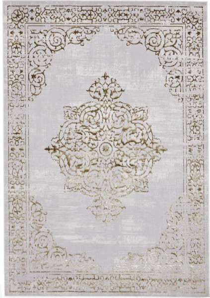 Koberec ve světle šedo-zlaté barvě 80x150 cm Artemis – Think Rugs