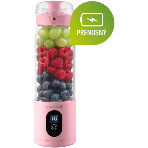 Concept SM4003 dobíjecí smoothie FitMaker, růžový