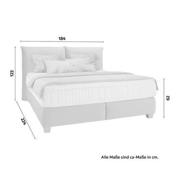 Postel boxspring Fog 180x200cm,šedá