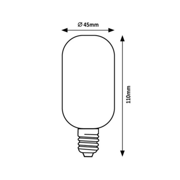 Rabalux Dekorativní LED filament žárovka s točeným vláknem, E27,T45, 4W, 250lm, 4000K, 20000h.