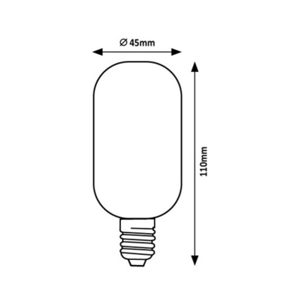 Rabalux Dekorativní LED filament žárovka s točeným vláknem, jantarová,  E27,T45, 4W, 250lm, 3000K, 20000h.