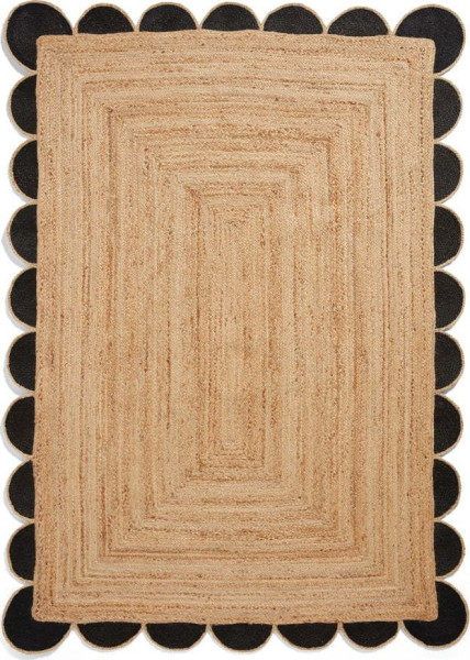 Jutový koberec v černé a přírodní barvě 200x290 cm Savannah Jute – Think Rugs