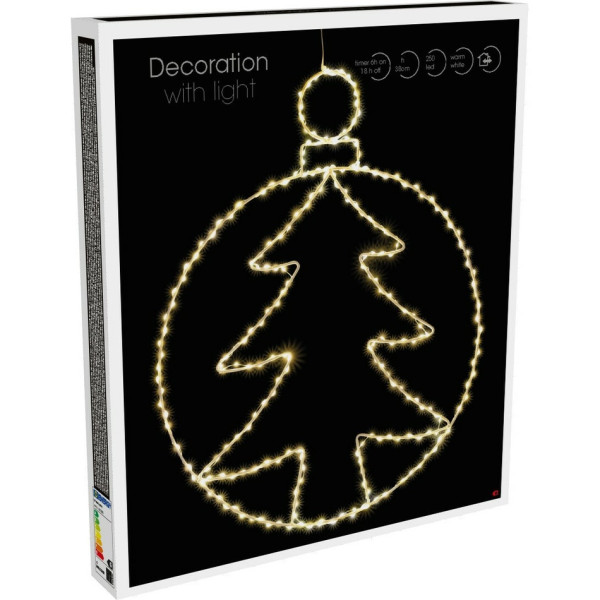 Vánoční závěsná LED dekorace Kerstball Tree 250 LED, 48 cm