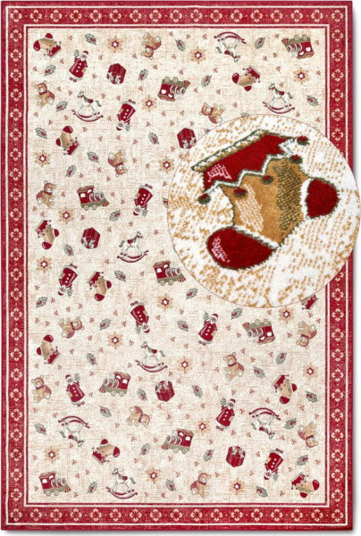 Červený koberec s vánočním motivem s příměsí bavlny 160x230 cm Toys Delight Red Christmas – Villeroy&Boch