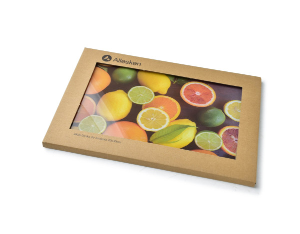 Mondex Skleněné krájecí prkénko Aria FRUIT 20x30 cm vícebarevné