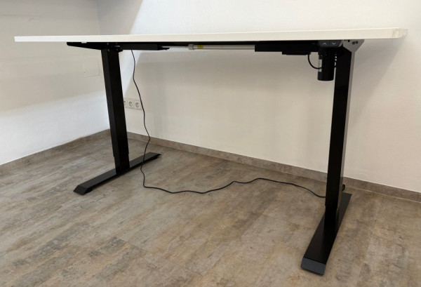 Elektricky výškově nastavitelný stůl POWERO – černý, s deskou 160 x 80 x 2,5 cm, výkon 100V–240V (vzorek z prodejny)